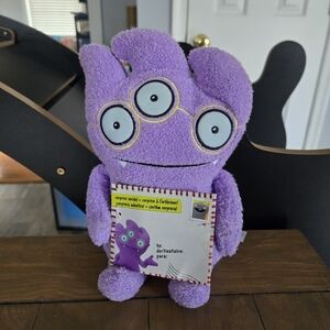 Plush Purple Ugly Doll Three-Eyed Monster Stuffed Toy